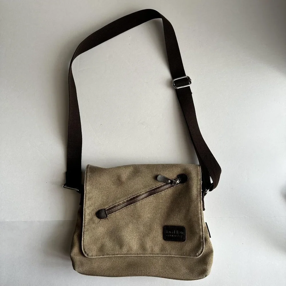 Outdoor Local Lion Canvas Bag Crossbody Messenger Shoulder Bag Adjustable Strap